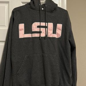 LSU grey and pink sweatshirt